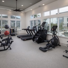 interior of a home gym
